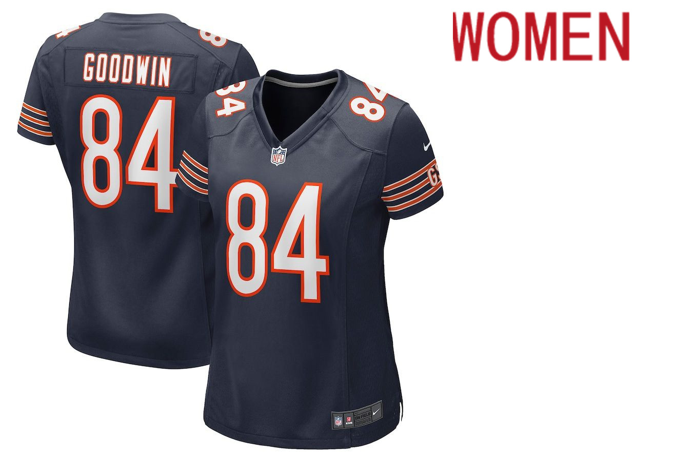 Women Chicago Bears #84 Marquise Goodwin Nike Navy Game NFL Jersey